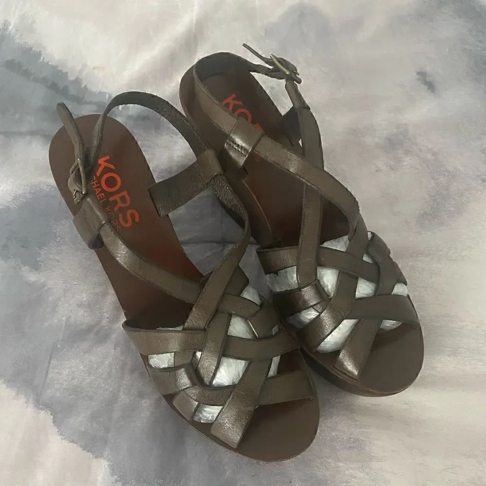 Michael Kors Wedges Sandals Woman Size 8.5